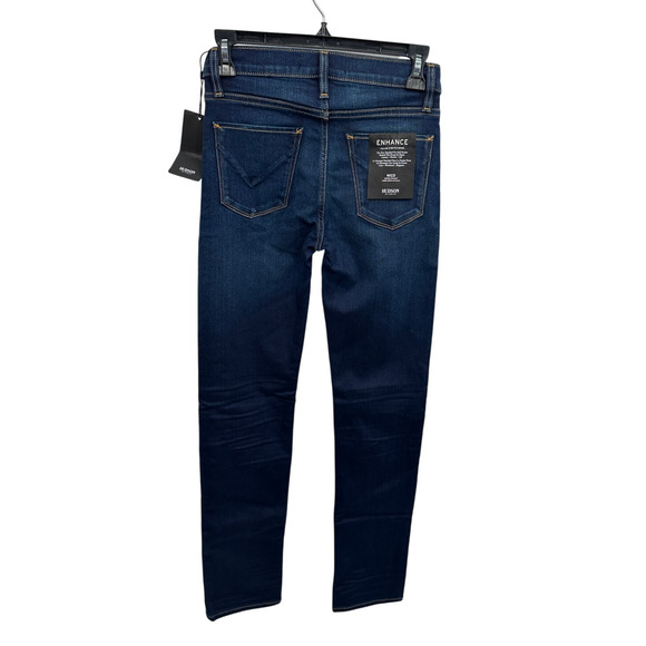 HUDSON JEANS NWT Nico Mid-Rise Straight Dark Wash Denim Jean in Requiem / 00 - Picture 12 of 14